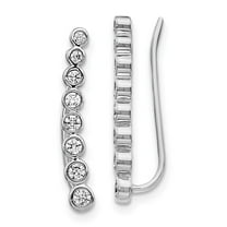 Auriga Fine Jewelry 14K White Gold Lab Grown Diamond VS/GH Climber Earrings for Women