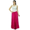 thumbnail image 5 of Bimba Boho Long Flaired Maxi Tier Skirt Elastic Waist Rayon Bohemian Skirts, 5 of 9