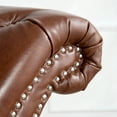 thumbnail image 4 of Classic Faux Leather Button Tufted Chaise Lounge, Armless Recliner Chair Sofa with Nailhead Trim Solid Wood Legs for Living Room Bedroom Office, 4 of 10