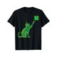 thumbnail image 1 of Camiseta de San Patricio con trébol y gato, para mujer, niño y hombre, ideal para deportes de ocio., 1 of 5