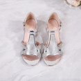 thumbnail image 1 of KEINXS Sparkling Princess High Heel Shoes - Girls Shoes with Rhinestone Embellishment  Breathable Lightweight Design  Open Toe  Perfect for Wedding Party Banquet  Dressy Occasions and Spe, 1 of 6