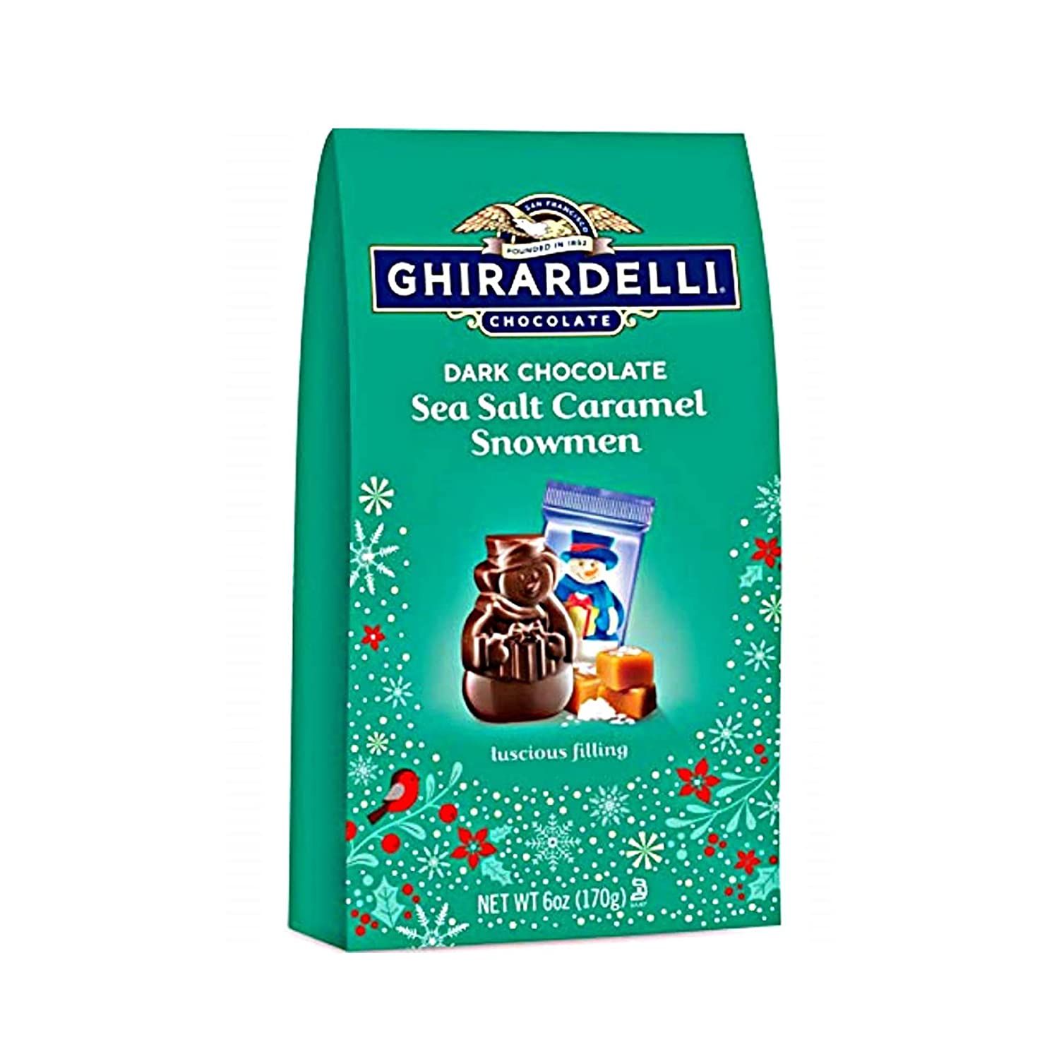 Ghirardelli Limited Edition Dark Chocolate Sea Salt Caramel Snowmen