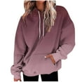 thumbnail image 2 of AGWOLF Oversized Hoodies for Women Preppy Gradient Long Sleeve Sweatshirts Trendy Drawstring Hooded Tops with Pocket, 2 of 5