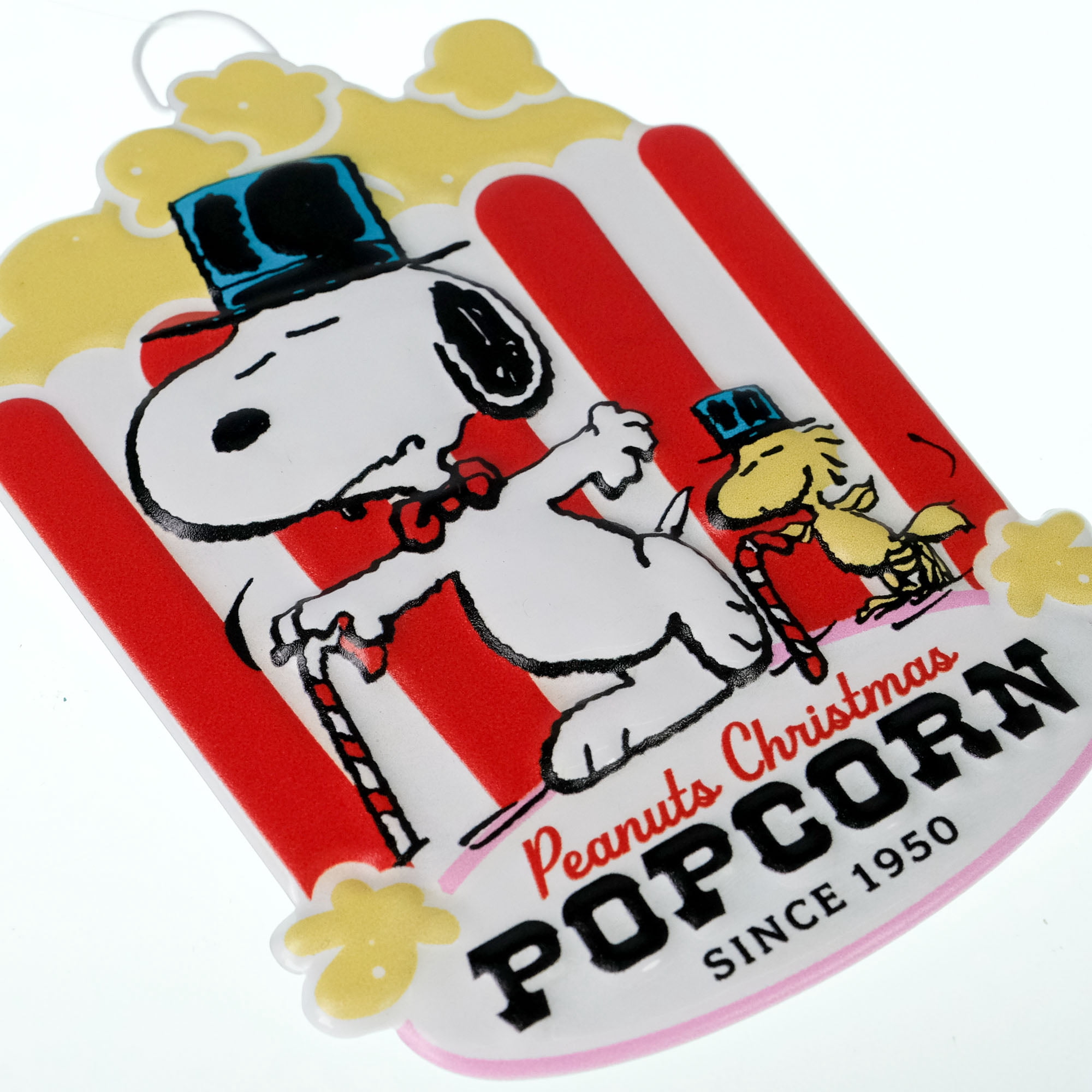 Peanuts Christmas Mini Metal Hanging Sign Snoopy & Woodstock Popcorn Design