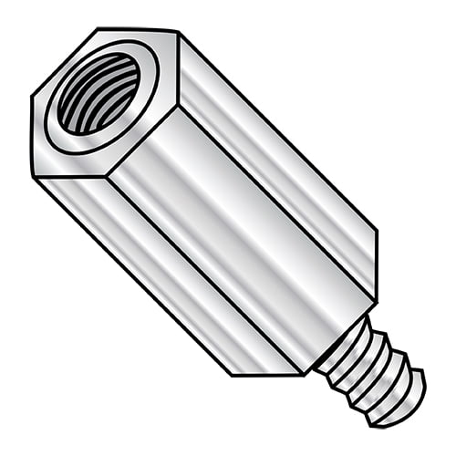 6-32X1 3/8 Five Sixteenths Hex Male Female Standoff Aluminum (Pack Qty 1,000) BC-312206HMA
