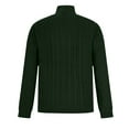 thumbnail image 3 of VSSSJ Quarter Zip Sweater for Men Slim Fit Casual Cable Knitted Stand Collar Long Sleeve Pullover Vintage Warm Mock Neck Winter Sweater Tops Green XXL, 3 of 5