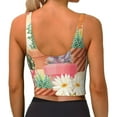 thumbnail image 3 of Lsque Succulent And Cactus Printed Women'S Sports Bra, Compression, Moisture Wicking, High-Impact Sports Bra For Women,Supportive sports bra-, 3 of 9