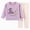 H478-Purple, variant on Pajamas For Kids Little Girls Pajamas Cute Graphic Cotton 2 Piece Train Toddler Sleepwear Fall Winter Clothes Set,Light Pink,6-7 Y