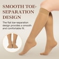 thumbnail image 5 of Manzi 4 Pairs Knee High Stockings 40D Semi Opaque Trouser Socks for Women, 5 of 7
