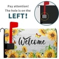thumbnail image 2 of Spring Summer Welcome Mailbox Cover Magnetic Standard Size 25.5"x21" Sunflower Butterfly Decorative Mailbox Covers Farmhouse Rustic Decor Post Letter Box Cover Wrap for Outside Spring Decoration, 2 of 6