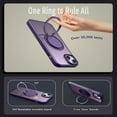 thumbnail image 4 of Ring Case for iPhone 15,Compatible with MagSafe with 360° Ring Stand Shockproof Protection Cover Case for iPhone 15 Purple, 4 of 12