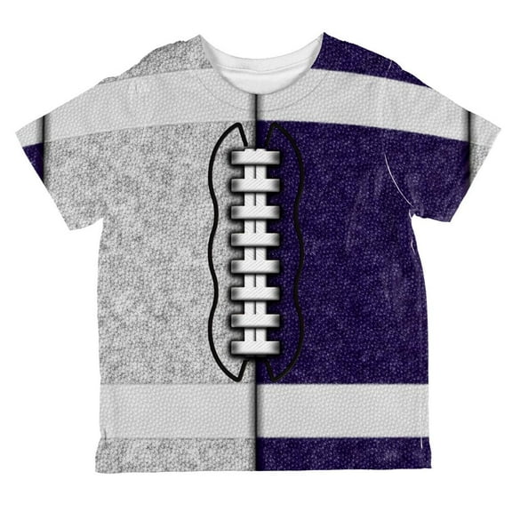 Fantasy Football Team Grey and Navy All Over Toddler T Shirt Multi 2T