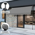 thumbnail image 5 of IVV 118-Inch Patio Manual Retractable Awning, Height Adjustable Door/Window Exterior Sunshade Shelter, Window Awning Canopy with UV Protection for Backyard, Garden, Balcony - Gray, 5 of 8
