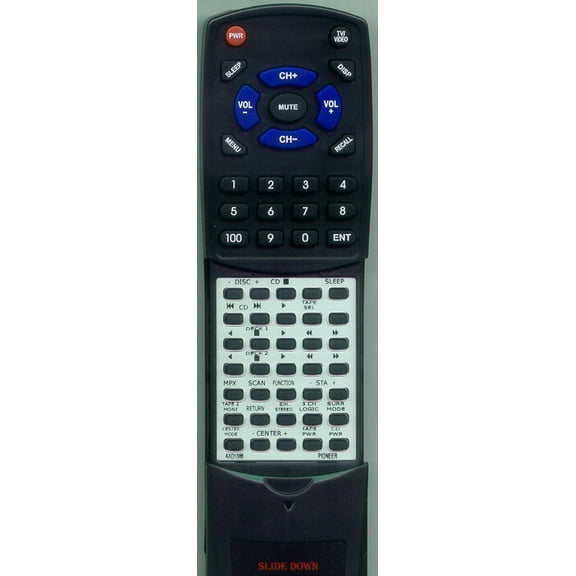 Replacement Remote for PIONEER AXD1386, RTAXD1386, CUVSX085, CU-VSX085, VSX403, VSX453