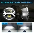 thumbnail image 4 of Motorcycle Headlight,Headlamp With Round Led Car Headlamp Ip67 Waterproof 5-3/4 5.75 With /turn Waterproof Car Beam 5.75 Inch /turn, 4 of 6