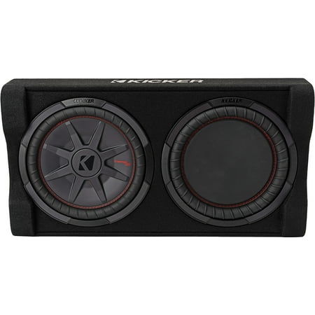 KICKER - PTRTP Powered Down-Firing 12" Dual-Voice-Coil-Ohm Loaded Subwoofer Enclosure - Black