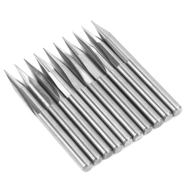 Fresa de tallado en forma de V Bling Bling 10 piezas Acero de tungsteno