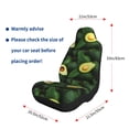 thumbnail image 3 of Uemuo Fresh Avocados Pattern Car Seat Covers for Front Seats Waterproof Seat Covers for Cars, Universal Auto Front Seats Protector Fits for Car-, 3 of 6