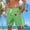Green(New), variant on PNTUTB Summer Beach Shorts for Men Fashion Print Elastic Waist Drawstring Pockets Casual Comfortable Shorts