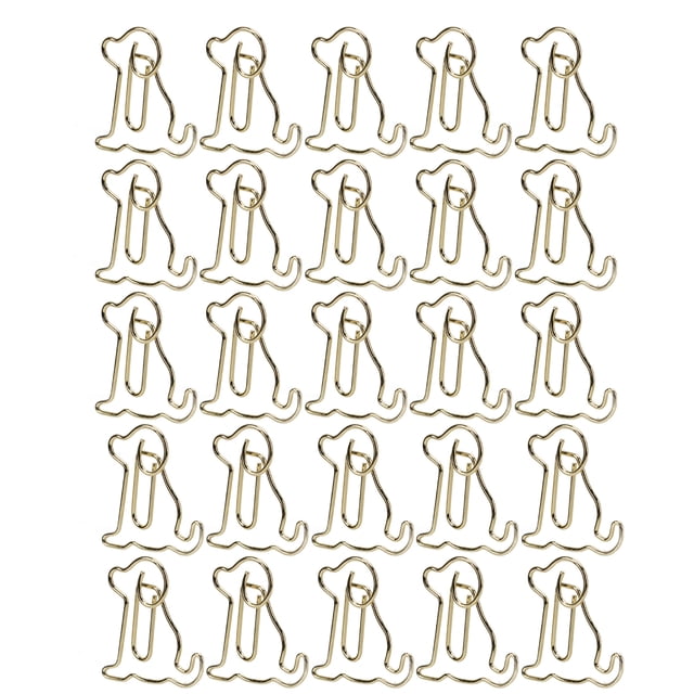 Shaped Paper Clips, Light Portable Golden Color Cute Paper Clips Electroplating Process For Document Classification For Daily Use