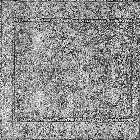 Ahgly Company Indoor Square Persian Gray Traditional Area Rugs, 4' Square