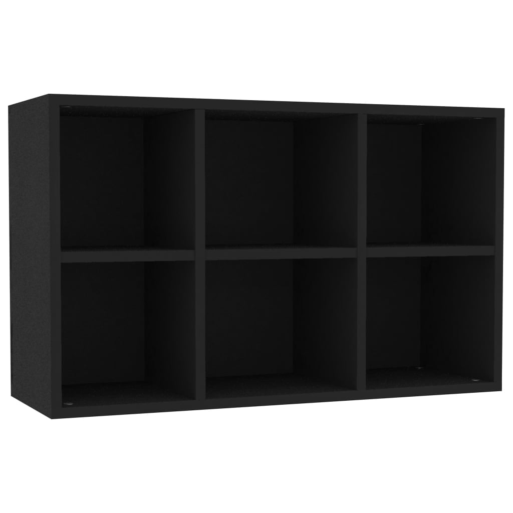 Kepooman 26" Modern 3-Tier Storage Bookshelf Cupboard for Home Office, Black