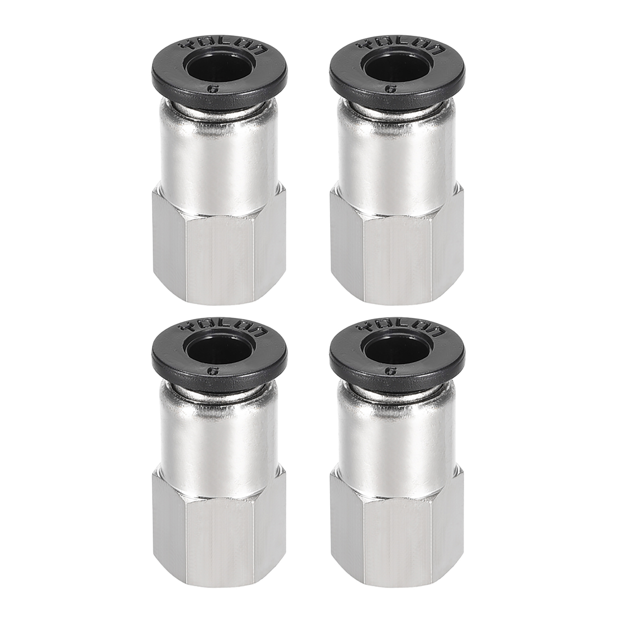 Push to Connect Tube Fitting Adapter，6mm Tube OD x 1/8 PT Female