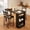 Black, variant on 3 Pcs Bar Table Set with 2 Chairs Extendable Counter Height Kitchen Table with 3 Storage Shelves Space-Saving Dining Set for Small Space Coffee Shop Brown