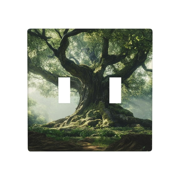 nature tree Light Switch Cover Plates Single Toggle Wall Plate, Decorative 2-Gang Christmas Decor Lightswitch Cover