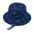 thumbnail image 2 of American Trends Baby Sun Hat UPF 50+ Sun Protection Summer Beach Hat Cute Baby Bucket Hat Wide Brim Toddler Sun Hats for Boys Girls Royal Blue Dinosaur L, 2 of 7