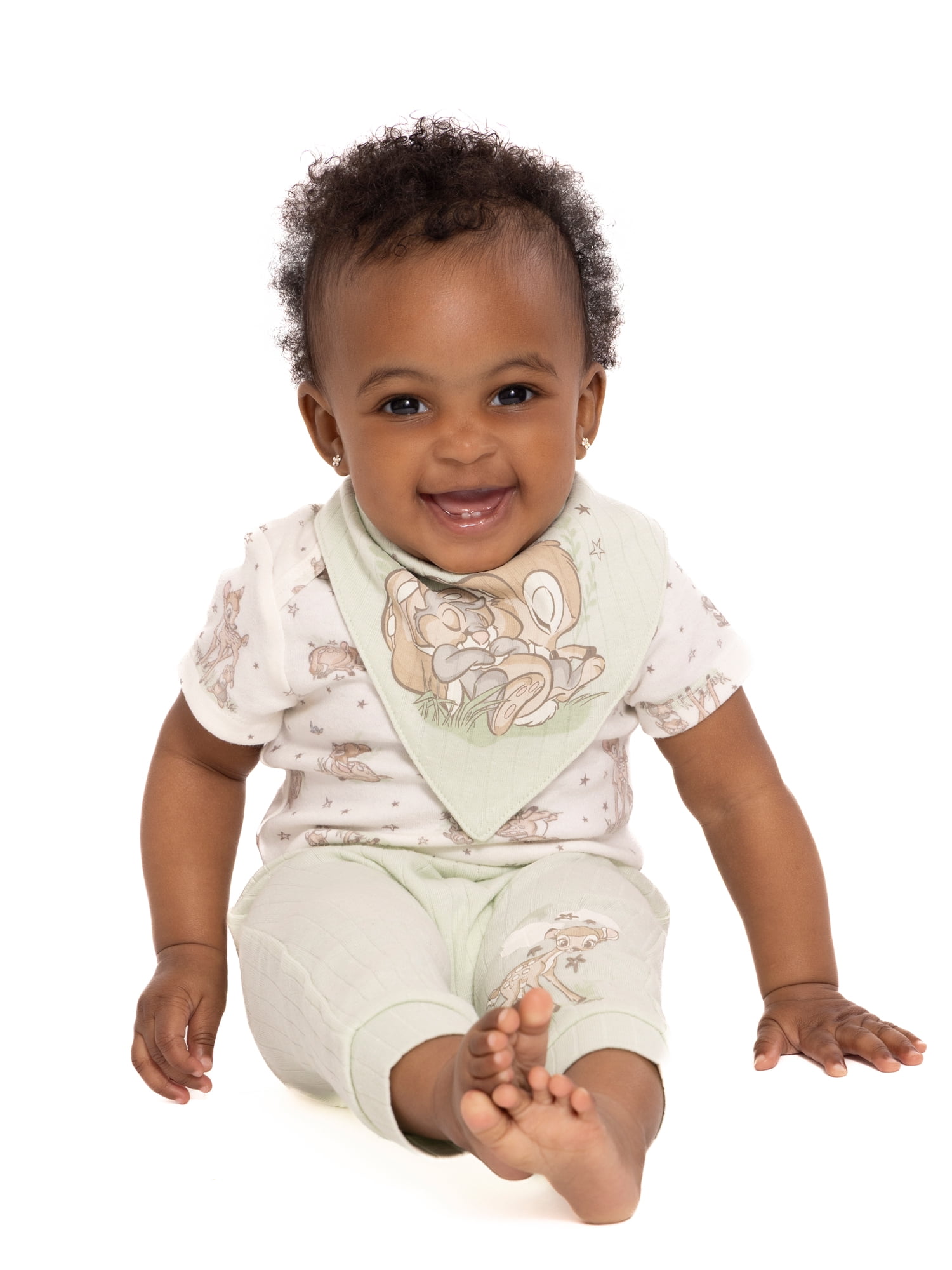 Disney Baby Wishes and Dreams Character Baby Layette Newborn Essentials Gift Set, 4-Piece, Sizes Newborn-12 Months