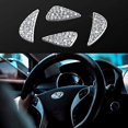 thumbnail image 1 of (Compatible with Hyundai) Car Steering Wheel Decoration Interior Accessories Diamond Steering Wheel Logo Sticker Cover DIY Rhinestone Steering Wheel Sticker, 1 of 4
