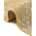 thumbnail image 3 of Unique Loom Outdoor Bohemian Collection Area Rug - Anthro (10' 8" Round Yellow/Ivory), 3 of 6