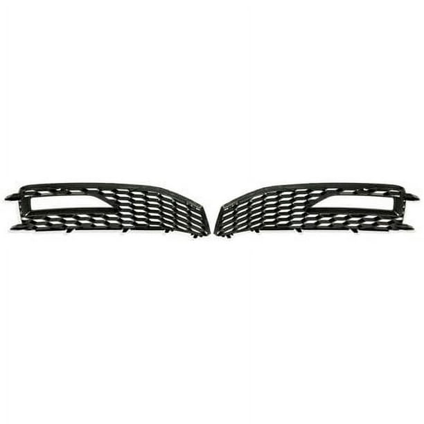 Topteng Front Fog Light Cover Grille For AUDI S4 / A4 B9 S-LINE 2016-2018 - Pair, ABS Plastic (Not For A4 Standard Bumper)