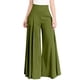 thumbnail image 1 of Pantalones de mujer de cintura alta y pierna ancha - Pantalones informales con cintura elástica - Bolsillos cómodos y corte holgado - Ropa de verano de poliéster, 1 of 5