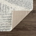 thumbnail image 5 of Hauteloom Trunding Moroccan Farmhouse Living Room Bedroom Shaggy Area Rug - Bohemian Shag Rug - Plush High Pile - Southwestern Boho Soft Carpet - Grey, Beige - 7'10" x 10'3", 5 of 17