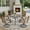 Brown, variant on 5-Piece All-Weather Patio Dining Set with 4 Textilene Swivel Chairs & Iron Table, Adjustable Umbrella Hole (1.57"-1.97") for Deck, Poolside, Backyard, Lawn (Brown/Gray/Blue)