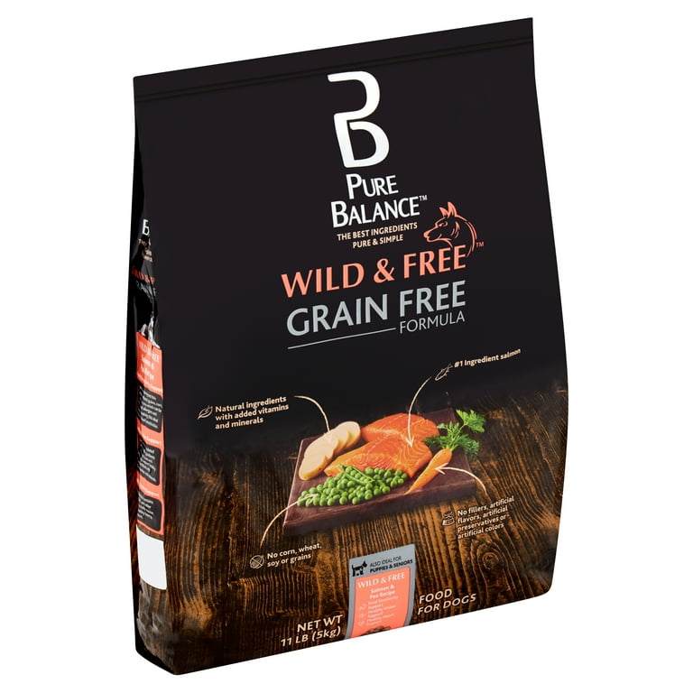 Pure Balance Wild Free Grain Free Salmon Pea Recipe Dry Dog Food 11 lb