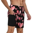 thumbnail image 2 of Balery Hearts Bañador para hombre, shorts de playa de secado rápido con entrepierna y forro de compresión-Small, 2 of 6