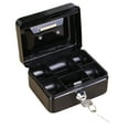 thumbnail image 3 of Cash Lock Box Compact Shock-proof Portable Multi Compartments Deposit Cash Cash Safe Metal Box Jewelry Precious Stuff Container Mini Cash Box, 3 of 8