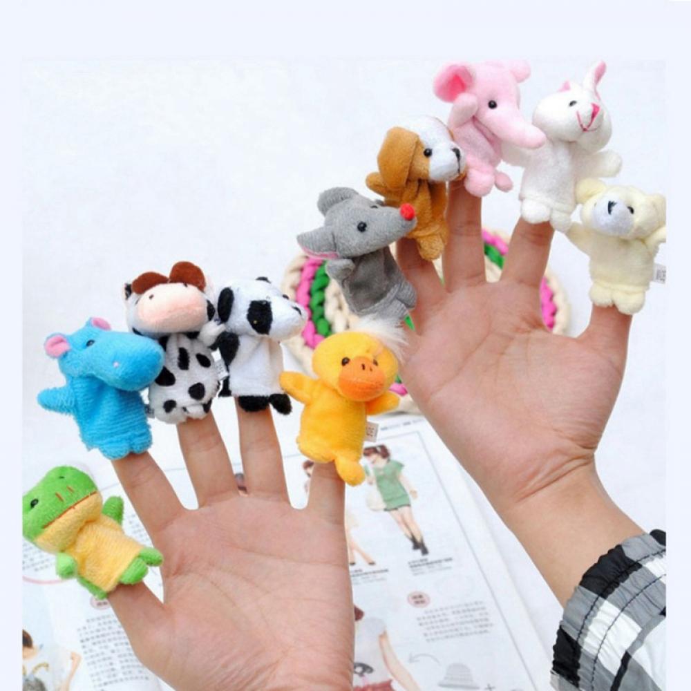 Mini Plush Figures Toy Assortment for Kids, Soft Hands Finger Puppets Game for Autistic Children