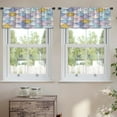 thumbnail image 2 of LALILO Kitchen Curtain Valance Space Galaxy Constellation Rod Pocket Window Curtain 52"x 18" Set of 2, 2 of 7