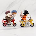thumbnail image 3 of Dragon Ball Z 2-Piece Master Roshi & Kid Goku Motorcycle Action Figure Set, 5.1" Anime DBZ Collectible PVC Statues, 3 of 5