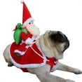 thumbnail image 2 of Santa Riding Dog Costume Pet Christmas Outfit Cosplay Clothes for Cat Party Decoration Supplies, 2 of 9