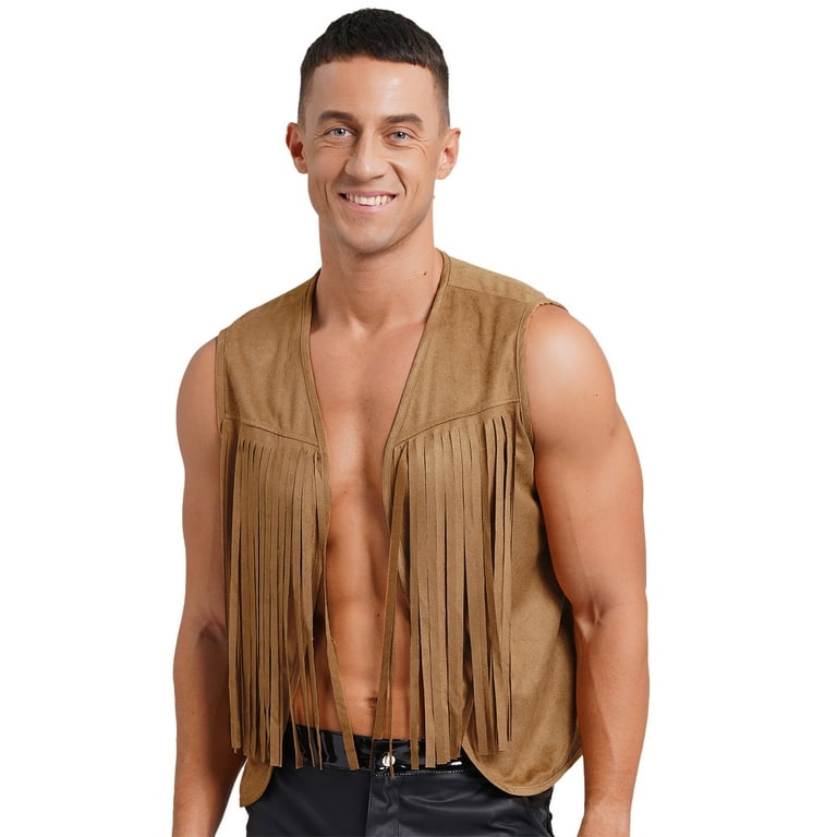 Mens hippy waistcoat deals