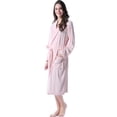 thumbnail image 2 of Richie House Women's Soft and Light Weight Velour Bathrobe RHW2763, 2 of 4