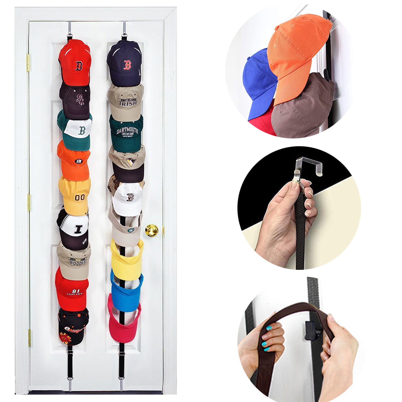 NEW Baseball Cap Hat Holder Rack Storage Organizer Over the Door Hanger Holders 