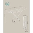 thumbnail image 5 of SONGMICS Tendedero de Ropa, Tendedero de Metal, Plegable, Ahorra Espacio, con Alas, Uso en Interiores y Exteriores, Para Ropa de Cama, Blanco, 5 of 5