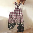 thumbnail image 2 of Laipiong Women's Summer Boho Overalls Casual Dressy 2026 Floral Print Wide Leg Baggy Jumpsuits Stretchy Loose Beach Vacation One Piece Outfits, 2 of 5