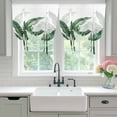 thumbnail image 4 of Palm Leaves Tropical Balloon Curtains for Windows, Bedroom Curtains 54 Inch Length, Green Botanical Summer Tie Up Curtains Panels Thermal Insulated Bathroom Curtains Window 42"x54", 4 of 8